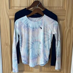 Abercrombie Kids Tie-Dye and Navy Blue Long Sleeve Tops